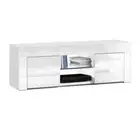 130 Cm High Gloss Tv Stand Entertainment Unit Tempered Glass White