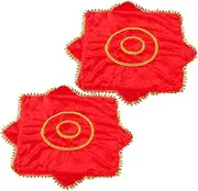 WATIIFUFU 1 Pair Vibrant Dance Handkerchief Handmade Octagonal Towel for Yangko Performance for Chinese Year Spring Festival Props