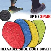 Reusable Rain Shoe Boot Cover Convenient Anti-slip Automatic Step in Hands Free