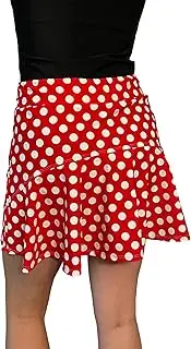 [Smash Dandy] Red & White Polka Dot Flutter Style Golf/Tennis Skort/Skirt - Made in USA