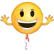 Large Foil Supershape Balloon Happy Birthday Emoticon
