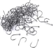 Carbon Steel Fishing Hooks Bass Hooks for Freshwater Saltwater Non-Rusting Sturdy Perforated Design for Anglers