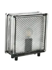 Blake 1 Light Table Lamp in Black with Smoke Glass