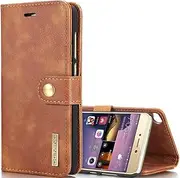 LYX for Huawei P8 Lite (2017) Crazy Horse Texture Horizontal Flip Detachable Magnetic Protective Case with Holder & Card Slots & Wallet(Black) Shockproof (Color : Brown)