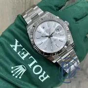Rolex Datejust41 Silver Index Fluted Bezel Oyster 126334 Complete Unworn