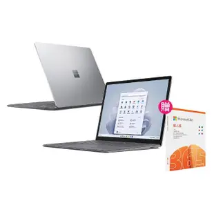 【Microsoft 微軟】微軟365個人版★13吋i7輕薄觸控筆電(Surface Laptop5/i7-1255U/16G/512G/W11-白金)