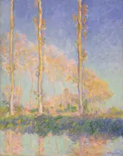 Claude Monet - Poplars Giclee Fine Art Print Reproduction on Canvas 36"