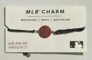 Alex & Ani Washington Nationals Charm Bracelet 925 Sterling Silver Pull-Cord New