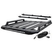 4X4FORCE 135x125cm Roof Rack Platform & Light Bar&Rail for Mitsubishi Triton MV