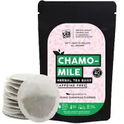Chamomile Herbal Tea Bags Organic - 40 Eco-Friendly for sleep and Stress Relief