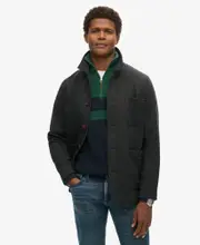 Merchant Textured Overshirt | Charcoal