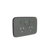 Clipsal Iconic Essence Cover Frame 3 Switches & 2 Sockets 10 A Hori Ash Grey - E3025XC-AG