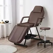 Zenses Massage Table Adjustable Salon Chair Waxing Bed Therapy 3-Fold Brown