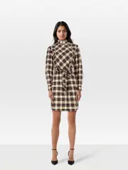 Nova Check Knee Length Dress