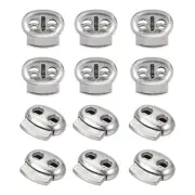 4mm Dia Plastic Cord Lock - 12Pack - Good for Drawstring Backpack - Silver