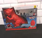 WIRELESS Remote Control Robot T-Rex W/ Roar Sound & Walking Red Dinosaur NWT