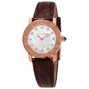 Original Bvlgari Bvlgari White Mother of Pearl Diamond Dial Ladies Watch 102751