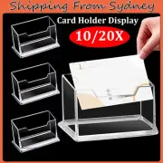 10-20X Clear Desktop Business Card Holder Display PMMA Stand Plastic Desk Shelf
