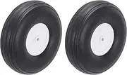 sourcing map RC Airplane Wheels 5"x 1.26"x 0.21" OD RC Airplane,Aircraft PU Sponge Wheels,Tire Tail Wheel RC Aircraft Foam Wheel Replacement for DIY RC Model Plane Aircraft Pack of 2