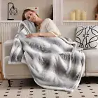 Heated Throw Blanket, 50"X60" Electric Blanket, Cozy Faux Fur& Soft Sherpa, ETL