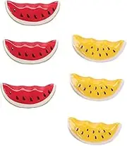 MAGICLULU 6Pcs Ceramic Watermelon Chopstick Holder Creative Chopstick Rests for Home Decor and Easy to Clean for Organizing Chopsticks