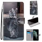 Cartoon Animal Wallet Phone Case for iPhone 16e 16 15 Pro Max Plus 14 13 12 11 Pro Max Mini SE X XR XS Max 8 7 Plus – Flip Cover with Stand, Card Slots, TPU P