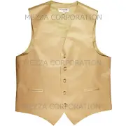 New Men's Vesuvio Napoli Tuxedo Vest Waistcoat only prom wedding party Beige