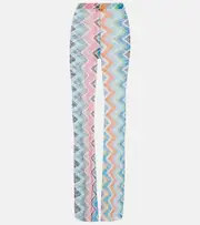 [Missoni] Missoni Zig Zag high-rise flared pants AU 8 multicoloured