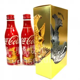日本可口可樂名古屋曲線瓶2瓶入紙盒包裝4902102900171[野櫻花]