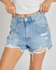 [DESU] DESU Women's Zimi Shorts in Mid Blue Size 12 12 Mid Blue