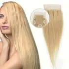 613# Straight Human Hair Hand Made 10*10 Topper Hairpiece Clip in Toupee Women