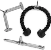 Yes4All Tricep Press Down Cable Machine Attachment Set, LAT Pulldown Attachme...