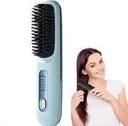 Bellabrush Thermal Brush, Cordless Hair Straightening Brush Brush, Portable Hot Brush Straightener, Ionic Portable Bellabrush Pro for All Hair Types(Blue)