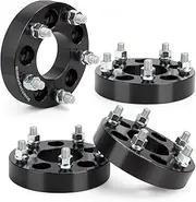 KSP 4pcs 32mm (1.25) 5x4.5 (5x114.3mm) to 5x5(5x127mm) Forged Wheel Spacers Adapters (Change Bolt Pattern) 1/2 Studs for Jeep Grand Cherokee Wrangler Ford Ranger Explorer
