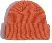 [YC-GREHUN] Men's Hats, Women's Hats, Winter Warm Hats Winter Knit Hats Snow Hats, Ski Socks Cuffed Hats for Cold Weather（Caramel）