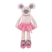 Organic Farm Buddies 35cm Ballerina Mouse Kids/Baby Soft Plush Animal Toy 0+