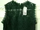 NEW Women's FOREVER 21 Dark GREEN Crochet LACE Mini Shift Dress, Small