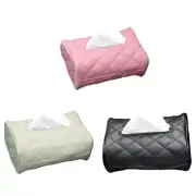 PU Leather Car Tissue Holders Space Saving Car Tissue Box for Neat Interiors