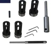 Lathe Tailstock Floating Die Holder Set 1/2" Straight Shank Holds Metric Dies