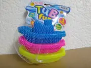 3 Small Plastic Multicolored Ships Bath And Pool Toys 6M+