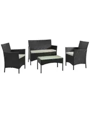 Manhattan Comfort Imperia Patio 4-Person Conversation Set with Coffee Table