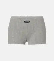 [Miu Miu] Miu Miu Knitted cotton shorts AU 16 grey