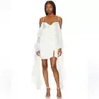 NWT For Love & Lemons Harlow Mini Dress White Bridal Medium Revolve