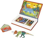 Janod - Magneti'Book Dinosaur - 50 Piece Magnetic Educational Game - Development of fine Motor Skills and Imagination - FSC Certified - from 3 Years, J02590