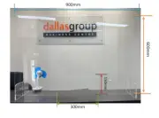 Clear Acrylic Shield Sneeze Guard for checkouts, medical centres, cafes