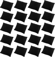 Watch Pillow, Velvet Bracelet Watch Pillow 20 Packs, Black Velvet Pillow 3.34'' x 2.95'', Jewelry Display Pillow Bracelet Bangle Cushions for Gift Box