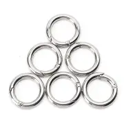 4Set 6Pcs Round Spring Snap Circle Carabiner Keychain Snap Camping Hiking