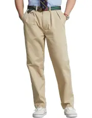 [Polo Ralph Lauren] Whitman Relaxed Fit Pleated Chino Pant in Beige