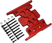 RC Crawler Center Gear Gearbox Bottom Plate Center Skid Platte Multi -Purpose Light 1/10 for SCX10 for Automatic Spare Parts, Red