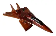 F14 Tomcat Mahogany Wood Desktop Airplane Model